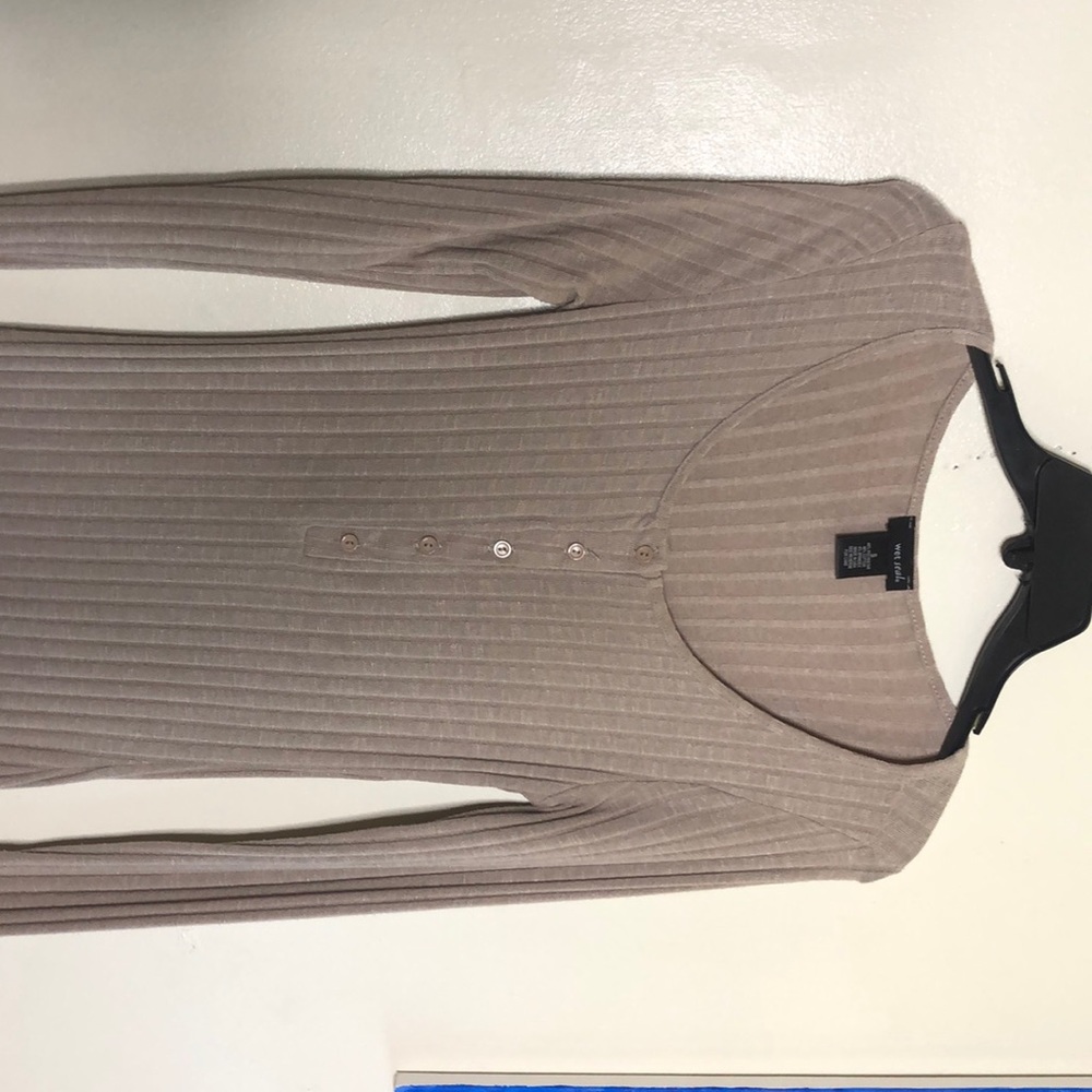 Cream robbed mini dress